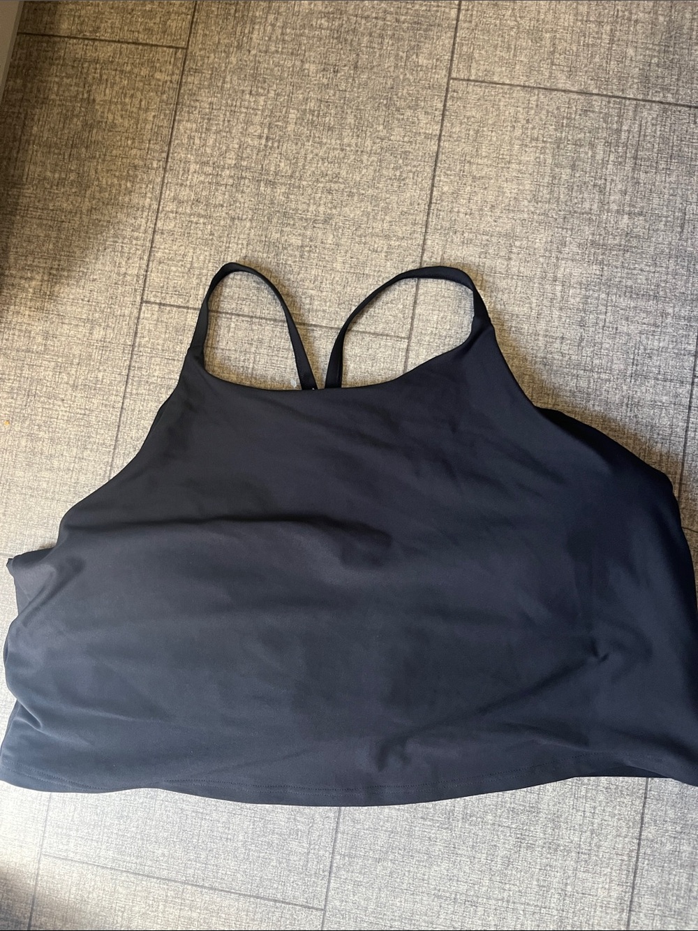 Old Navy Black Strappy Cropped Tank Top /Sports Bra 4X
